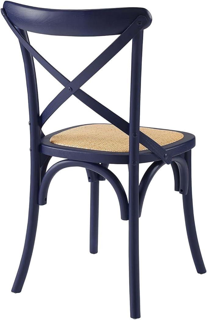 Modway Gear Side Set of 2, Two Dining Chairs, Midnight Blue - LeafyLoom