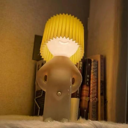 Little Naughty boy Desk lamp,A Little Shy Desk lamp, Bedside Night Light,Naughty boy Mr.P a Little Shy Man Creative lamp,Home Decoration Beautiful Gift (Yellow) - LeafyLoom