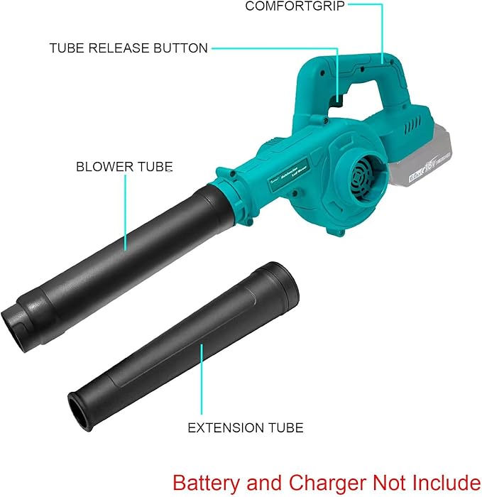 Cordless Leaf Blower for Makita 18V Battery for Lawn Care Leaf Blowing, Car, Corner Dust Clearing(Tool Only,No Battery) - LeafyLoom