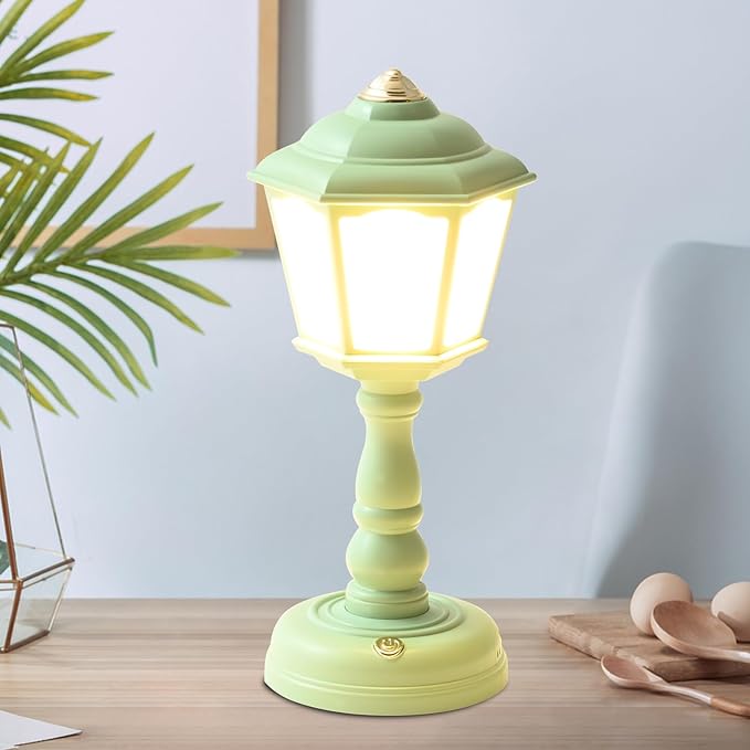 Mini Desk lamp Vintage, LED Desk Lamp Dimmable Table Lamp Reading Lamp with USB Charging Port, Sensitive Control, Eye-Caring Office Lamp,Very beautiful decorative desk lamp (Green) - LeafyLoom