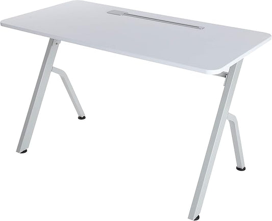 ApexDesk 47" Computer Desk, Modern Simple Style Desk for Home Office, Study Student Writing Desk - White - LeafyLoom