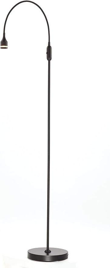 Adesso 3219-01 Prospect 45"-56" LED Floor Lamp, Black, Smart Outlet Compatible - LeafyLoom