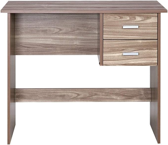 OneSpace Adina 2 Drawers Writing Desk, Walnut - LeafyLoom