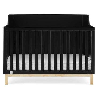 GAP babyGap Oxford 6-in-1 Convertible Crib - Greenguard Gold Certified, Ebony/Natural - LeafyLoom