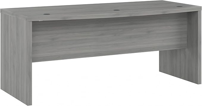 Bush Business Furniture Echo Bow Front Desk, 72W, Modern Gray - LeafyLoom