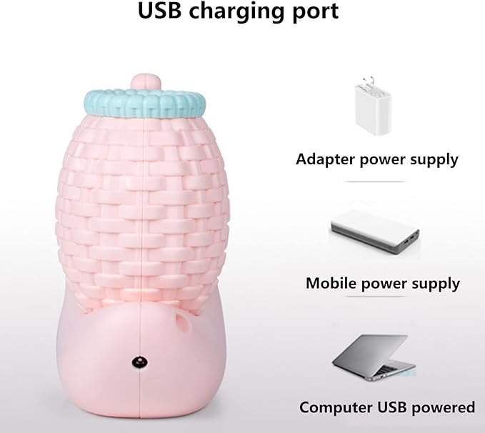 LED Desk Lamp with Pen Holder Cartoon Holder Table Lamp Multiple Function USB Charging Cute Desk Light for Students Kids(Pink) - LeafyLoom