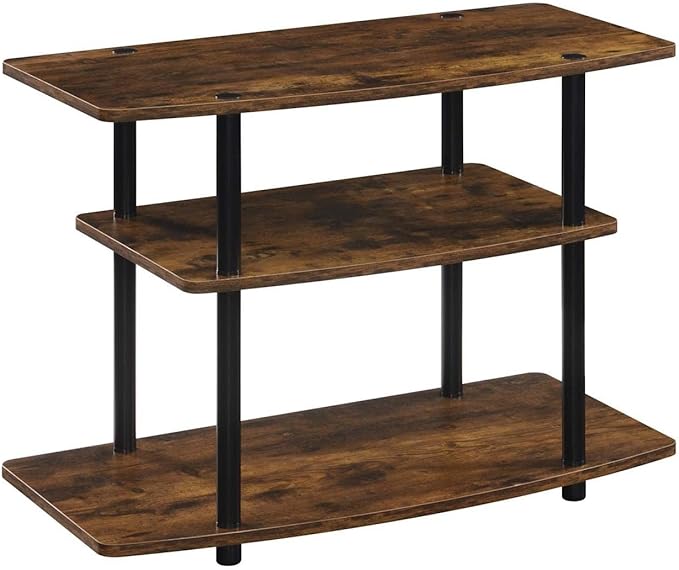 Convenience Concepts Designs2Go 3 Tier TV Stand, 31.5", Barnwood/Black - LeafyLoom