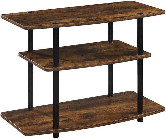 Convenience Concepts Designs2Go 3 Tier TV Stand, 31.5", Barnwood/Black - LeafyLoom