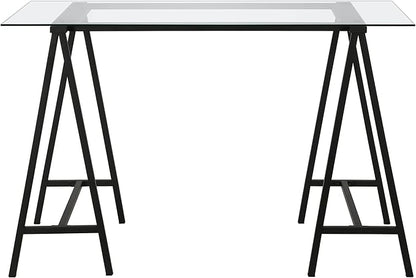 Tulsa Rectangular 48" Wide Desk in Blackened Bronze - LeafyLoom