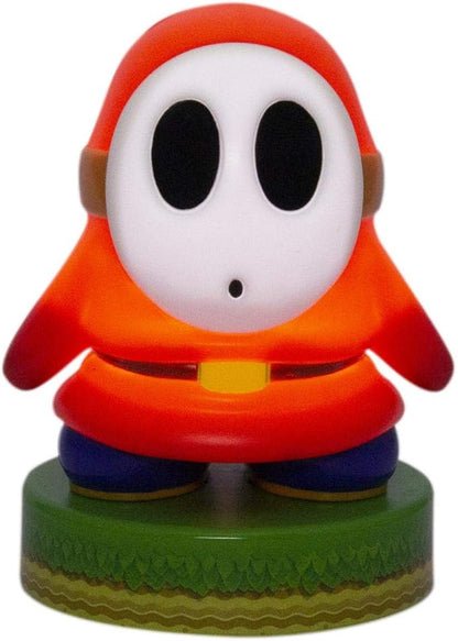 Paladone Super Mario Shy Guy 3D Icon BDP | Officially Licensed Nintendo Collectable | Unique Gift Idea | Bright Night Light or Desk Lamp | Battery Powered by 2 x AAA, White - LeafyLoom