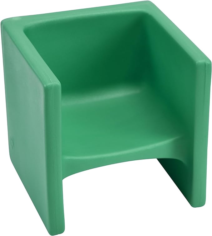 Children's Factory 3-in-1 Cube Chair for Kids, Flexible Seating Classroom Furniture, 1-Pack, Green - LeafyLoom