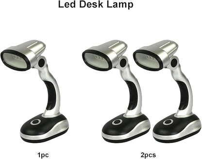 Led Desk Lamp, 12 Bulb LED Portable Desk Lamp Powered Battery Table Light, Computer Bedside Table Camping Light, Bright Battery Operated Desk Lamp Work Reading Light (2PCS) - LeafyLoom