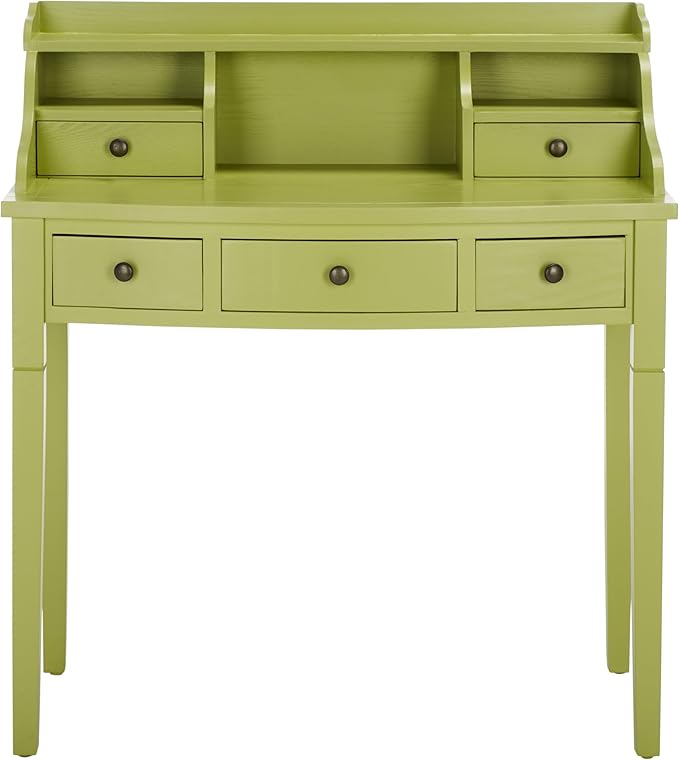 Safavieh American Homes Collection Landon Medium Oak Writing Desk - LeafyLoom