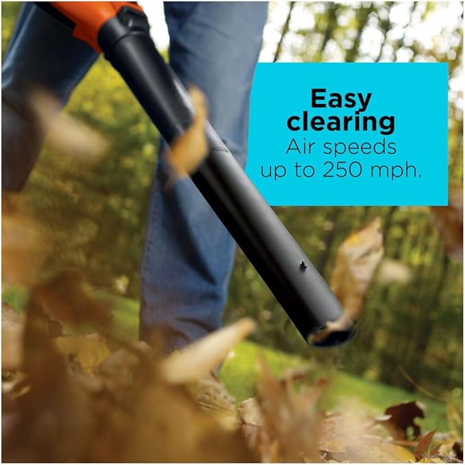 BLACK+DECKER 3-in-1 Electric Leaf Blower, Leaf Vacuum/Mulcher, Corded, 12-Amp (BV6600) - LeafyLoom