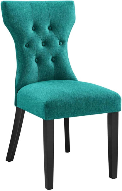 Modway Silhouette Chair, Teal 24.5 x 18 x 36 - LeafyLoom