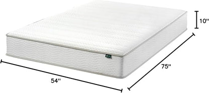 ZINUS 10 Inch Foam and Spring Hybrid Mattress [New Version], Full, Fiberglass free, Medium Firmness, Durable Support, Certified Safe Foams & Fabric, Mattress in A Box - LeafyLoom