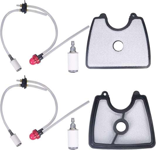 581798001 Fuel Line Assembly + 581798001 Air Filter Kit with Fuel Filter Fit for Husq 125b Fuel Line Kit 125B 125BX 125BVX Husqvarna Handheld Leaf Blower - LeafyLoom