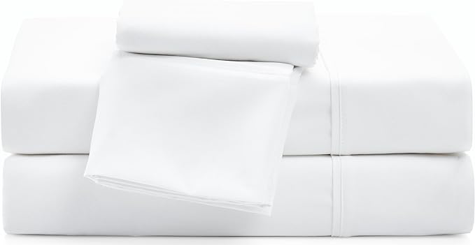 UGG 11787 Alahna Full Bed Sheets and Pillowcases 4-Piece Set Sleep in Luxury Machine Washable Deep Pockets Wrinkle-Resistant Breathable Cozy Comfort Silky Cooling Sheets, Full, White - LeafyLoom