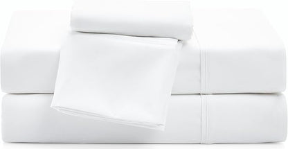 UGG 11786 Alahna Twin Bed Sheets and Pillowcases 3-Piece Set Sleep in Luxury Machine Washable Deep Pockets Wrinkle-Resistant Breathable Cozy Comfort Silky Cooling Sheets, Twin, White - LeafyLoom