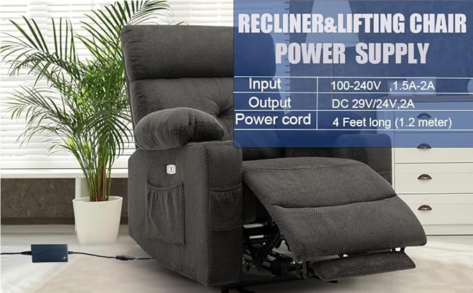 Recliner Power Supply,YHWSHINE Lift Chair or Recliner Power 29V 2A AC/DC Switching Power Supply Transformer for Lift Chair or Power Recliner Limoss OKIN - LeafyLoom