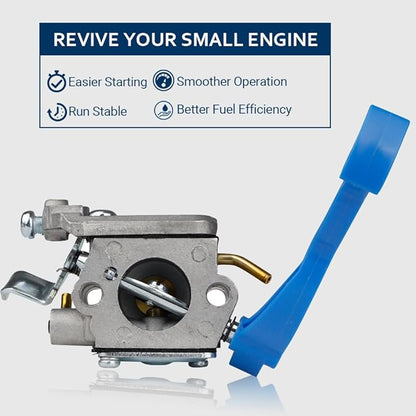HUZTL 590460102 Carburetor for Husqvarna 125B 125BX 125BVX Leaf Blower Parts C1Q-W37 Carb Air Filter Fuel Line Kit - LeafyLoom