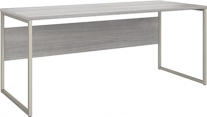 Bush Business Furniture Hybrid 72W x 30D Computer Table Desk with Metal Legs in Platinum Gray - LeafyLoom