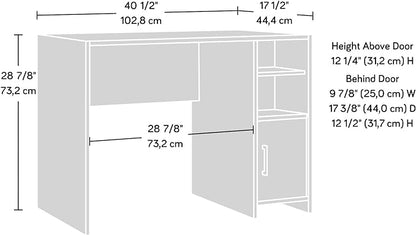 Sauder Beginnings Desk, L: 40.39" x W: 17.48" x H: 28.82", Summer Oak Finish - LeafyLoom