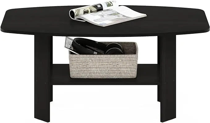 Furinno Simple Design Coffee Table, Espresso - LeafyLoom