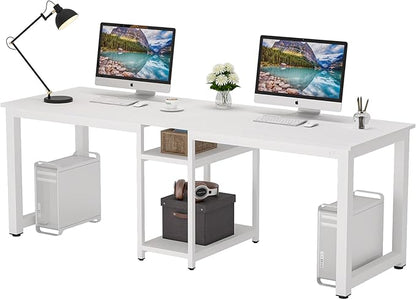 Computer Desk, White - LeafyLoom