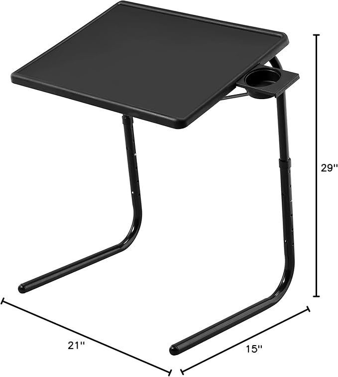 TV Tray Stand is an Adjustable Angle Sofa Stand Coffee Table with six Height adjustments and Three Angles,Retractable Cup Holder, Convenient and Comfortable tv Tray - LeafyLoom