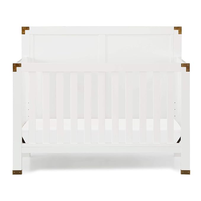 Baby Relax Miles 5-in-1 Convertible Crib, Nursery Furniture, Classic White - LeafyLoom