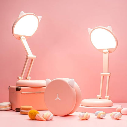 Cute Desk Lamp Foldable & Portable Lamp, Rechargeable+9 Brightness Pink Desk Lamp Kawaii Room Decor,Cute Lamp Kawaii Lamp Kawaii Desk Accessories,Pink Desk Lamp Cute Lamp Kawaii Room Decor Kawaii Lamp - LeafyLoom