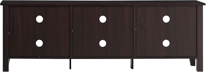 Walker Edison Wren Classic 6 Cubby TV Stand for TVs up to 80 Inches, 70 Inch, Espresso - LeafyLoom