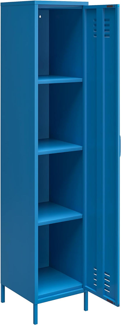 Novogratz Cache Single Metal Locker Storage, Blue Cabinet - LeafyLoom