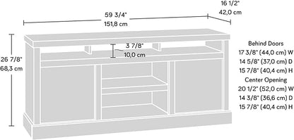 Sauder Cannery Bridge Credenza, for TVs' up to 65", Sindoori Mango finish - LeafyLoom