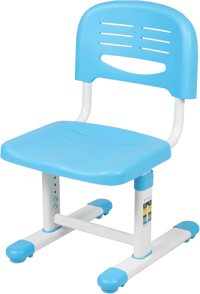 VIVO Height Adjustable Kids Desk Chair, Chair Only, Designed for Interactive Workstation, Universal Children's Ergonomic Seat, Blue, DESK-V201B-CH - LeafyLoom