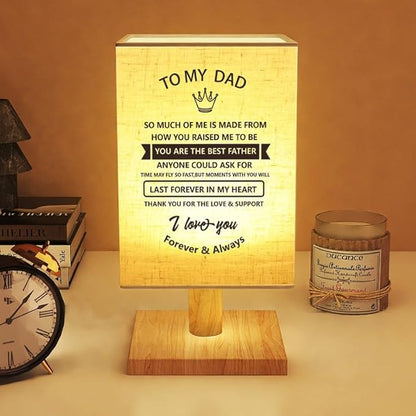 Welsky Dad Gifts from Daughter Son, Personalized Table Lamp Birthday Gifts for Dad, Dad Birthday, Christmas Presents from Kids - LeafyLoom