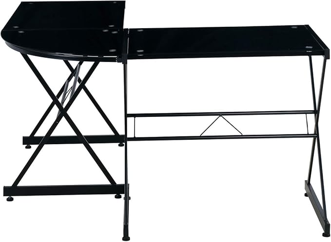 NicBex Laik-DW-00047-DX Desks, 51" W x 51" D x 29" H, Black - LeafyLoom