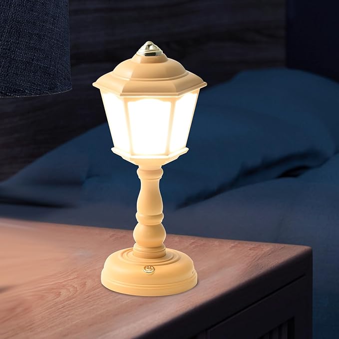 Mini Desk lamp Vintage, LED Desk Lamp Dimmable Table Lamp Reading Lamp with USB Charging Port, Sensitive Control, Eye-Caring Office Lamp,Very Beautiful Decorative Desk lamp (Yellow) - LeafyLoom