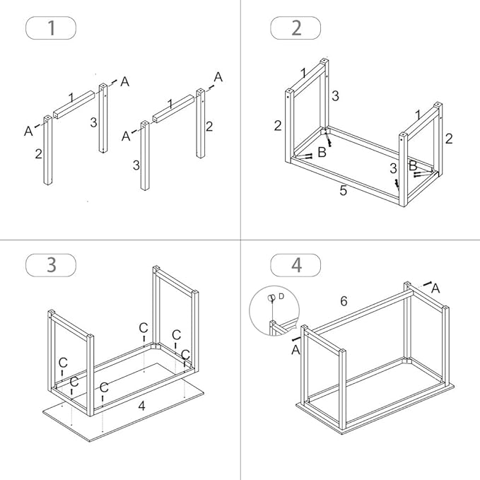 Computer Desk Writing Table Workstation with Durable Scratch-resistant Laminate Surface and Metal Frame, Brown - LeafyLoom