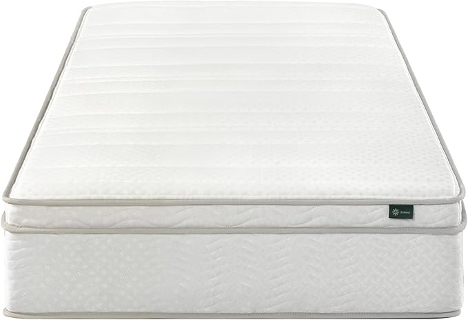 ZINUS 12 Inch Foam and Spring Hybrid Mattress [New Version], Twin, Fiberglass free, Medium Firmness, Durable Support, Certified Safe Foams & Fabric, Mattress in A Box - LeafyLoom