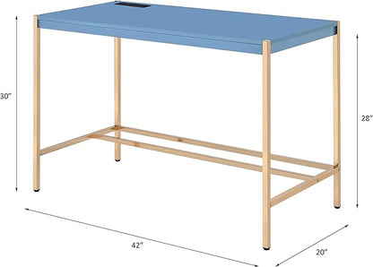 NicBex Laik-DW-00066-DX Desks, 42" W x 20" D x 30" H, Navy Blue - LeafyLoom