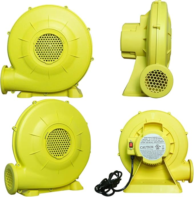 750W(1HP) Blower, Commercial Inflatable Bounce Blower, Ideal for Inflatable Bounce Houses, Bouncy Castles （UL Certification） - LeafyLoom