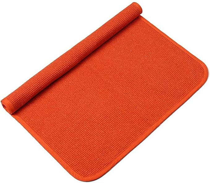 Montessori Mat Holder for Toddlers Babies Children Cotton Working Rug for Nursery Preschool Kindergarten, 23.6''×15.8'', Orange - LeafyLoom