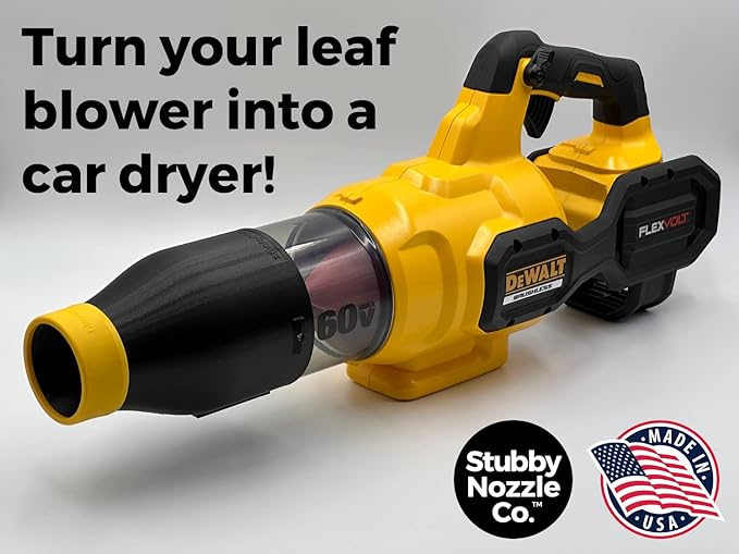 Stubby Car Drying Nozzle for DEWALT Leaf Blowers - 60V MAX (DCBL772B & DCBL777B) - LeafyLoom