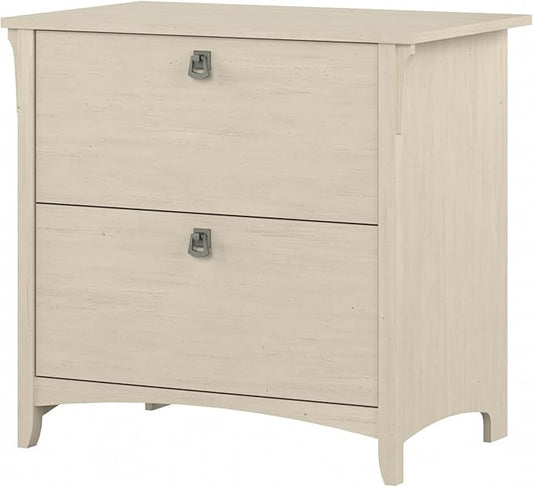 Bush Furniture Salinas Lateral File Cabinet, Farmhouse 2 Drawer File Cabinet for Home Office - LeafyLoom