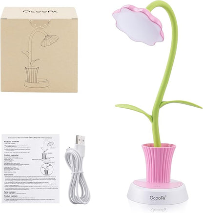 OCOOPA Kids Desk Lamp for Girls, Pink (Pink) - LeafyLoom