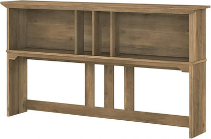 Bush Furniture Salinas Hutch for L Shaped Desk, 60W, Reclaimed Pine - LeafyLoom