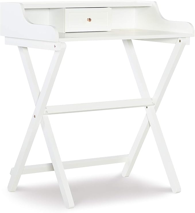 Linon Home Décor Mable White Folding Desk - LeafyLoom