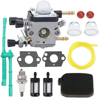 Carburetor with Fuel Line Assembly Kit Replacement for Stihl 45 55 65 85 SH55 42291200606 C1Q-S68G Leaf Blower - LeafyLoom